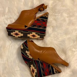 Colored sling back sandal shoe